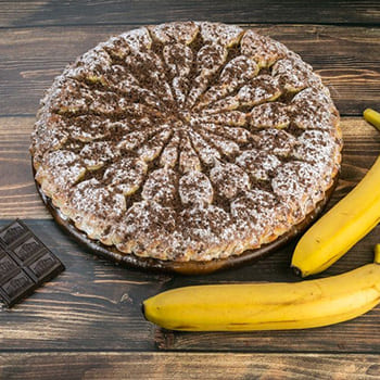 Осетинский пирог с бананом и шоколадом