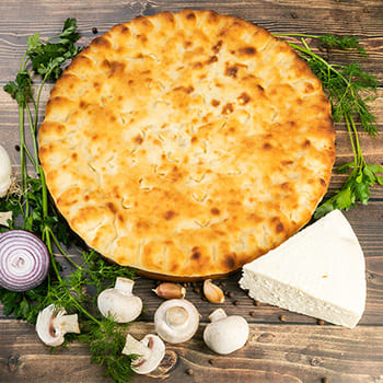 Осетинский пирог с осетинским сыром и зеленью