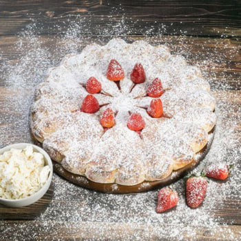 Пирог ягодное ассорти с творогом